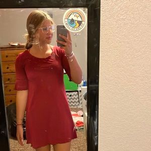 Maroon short dress